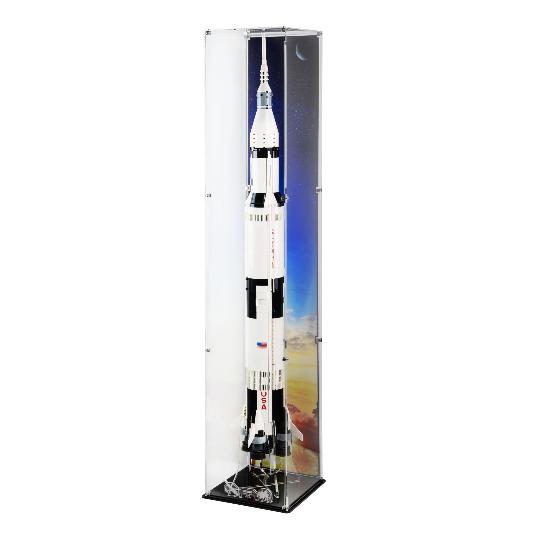 Display Case (vertical) for LEGO® Ideas: NASA Apollo Saturn V (21309) - Image 3