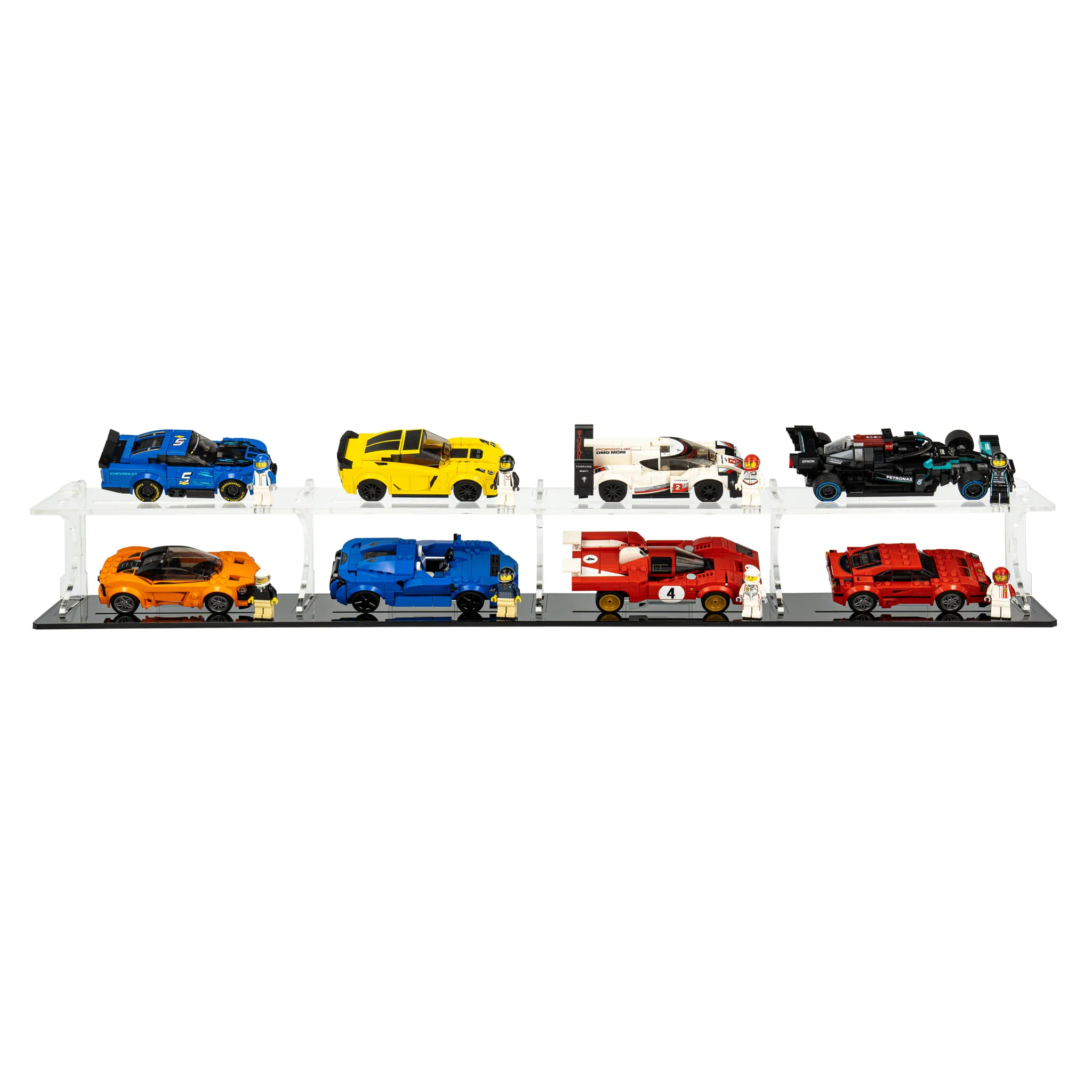 Display Stand for 8x LEGO® Speed Champions Cars (2x4) - Image 2