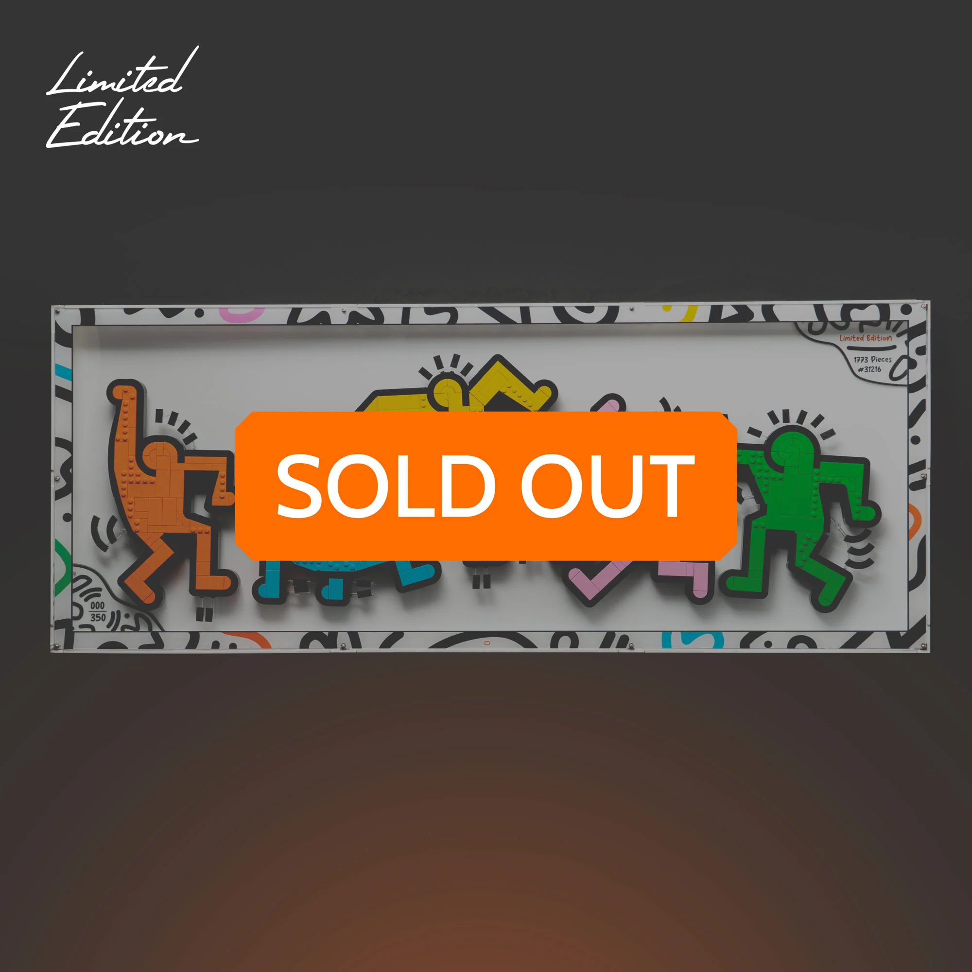 Limited Edition Wall Mounted Display Case for LEGO® Art: Keith Haring – Dancing Figures (31216)