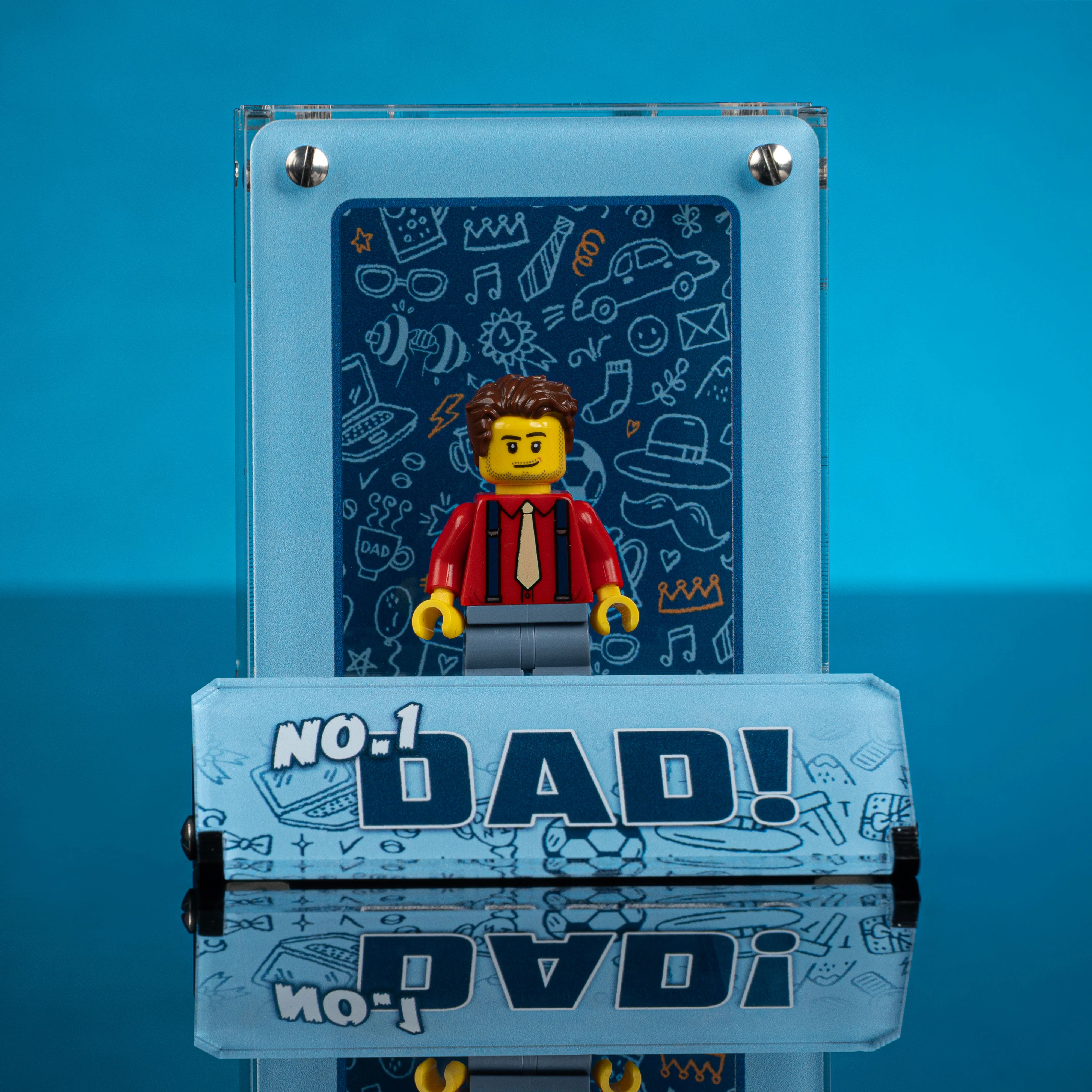 Limited Edition Father's Day Display Case for LEGO® Minifigure with Plaque - Image 5