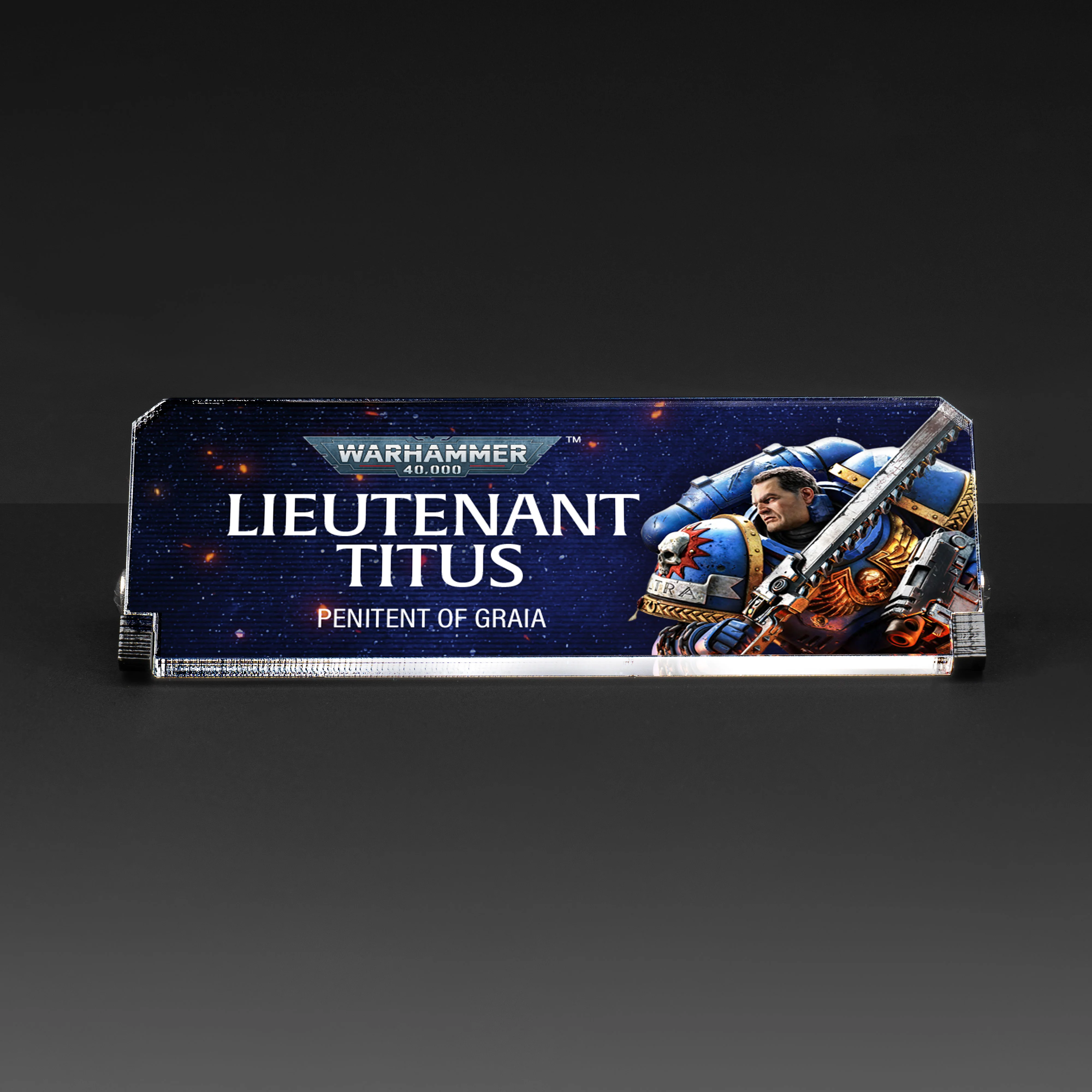 Plaque for Warhammer® 40,000 Lieutenant Titus - Image 2