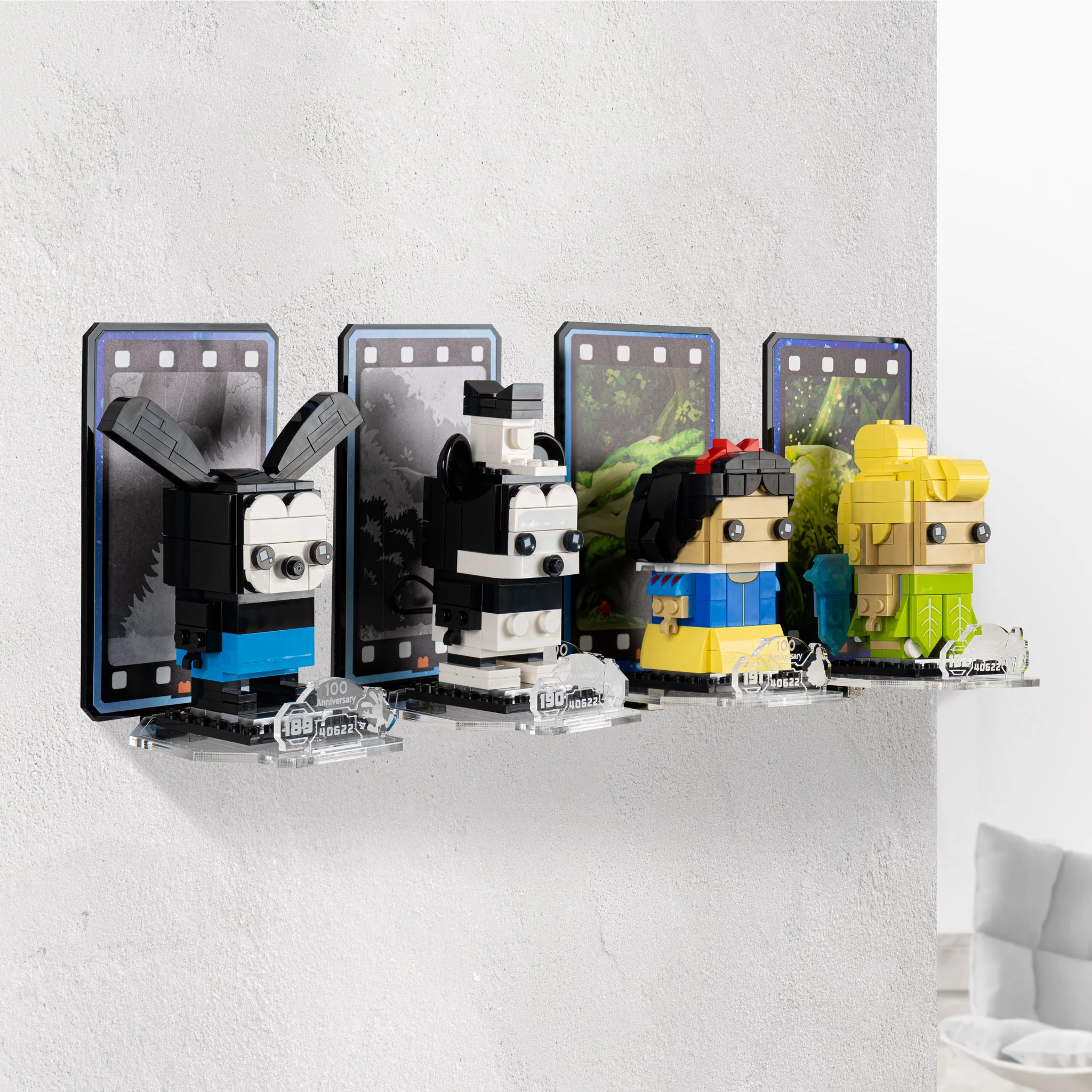 Wall Mounted Display for LEGO® Brickheadz Disney 100th Celebration (40622)
