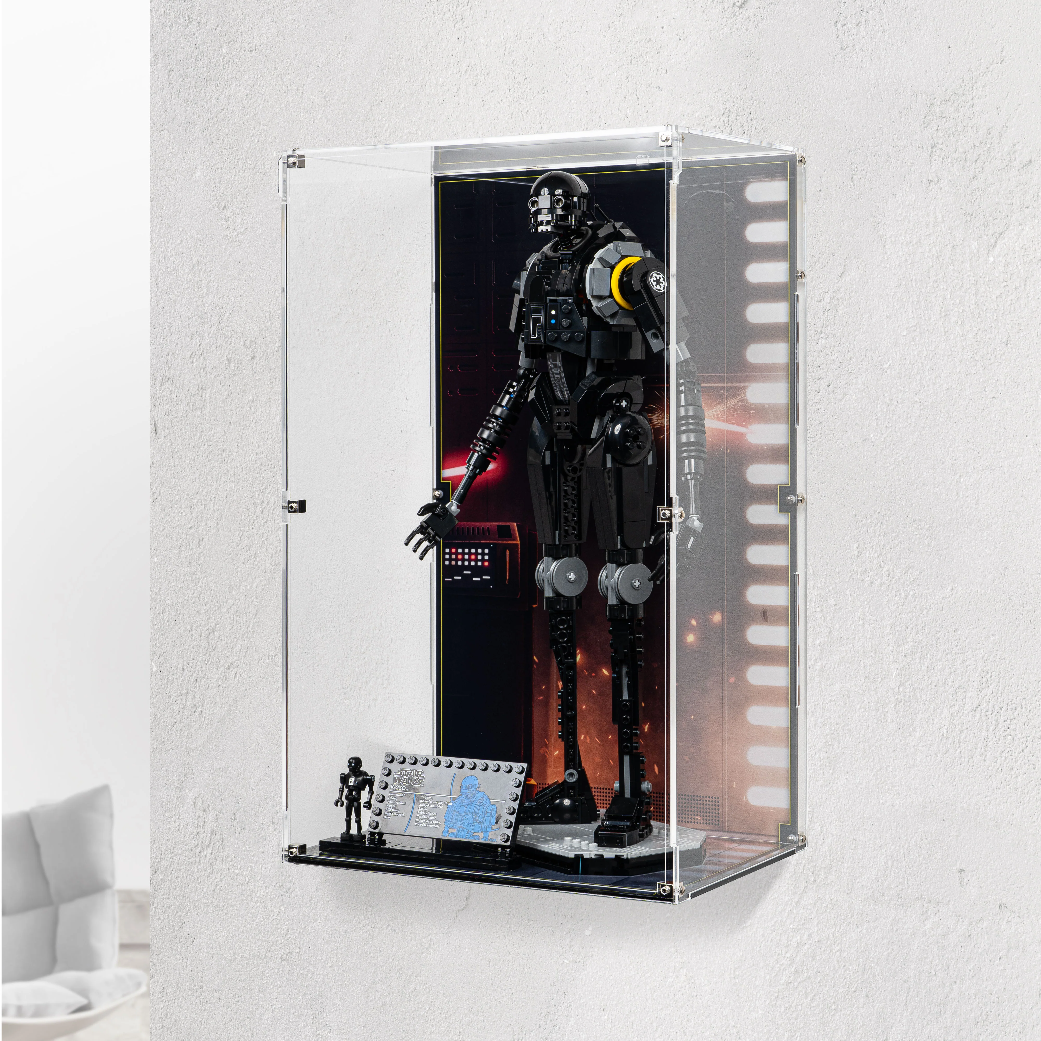 Wall Mounted Display Case for LEGO® Star Wars: K-2SO (75434) - Image 10
