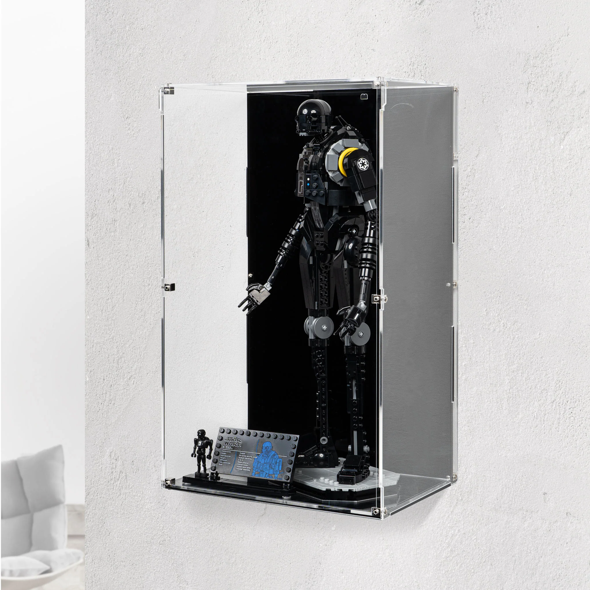 Wall Mounted Display Case for LEGO® Star Wars: K-2SO (75434) - Image 12