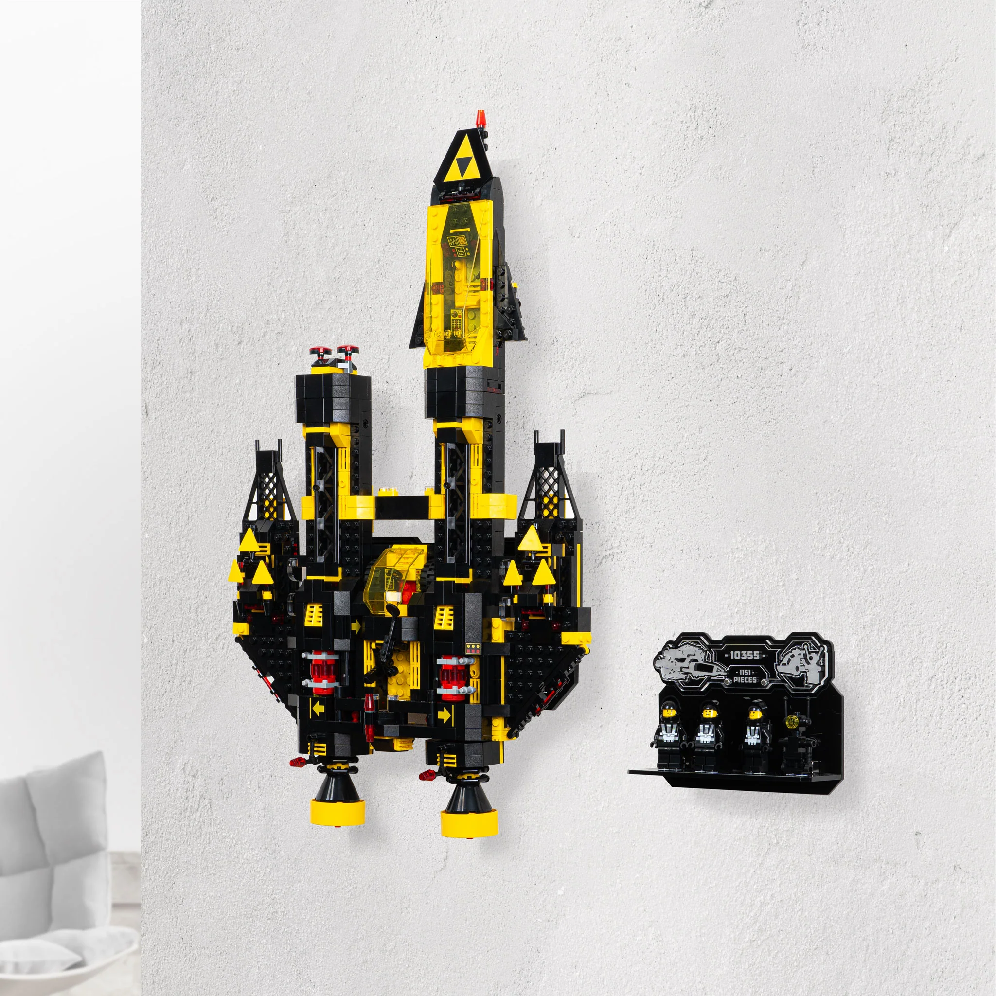 Wall Mounted Display Stand for LEGO® Icons: Blacktron Renegade (10355)
