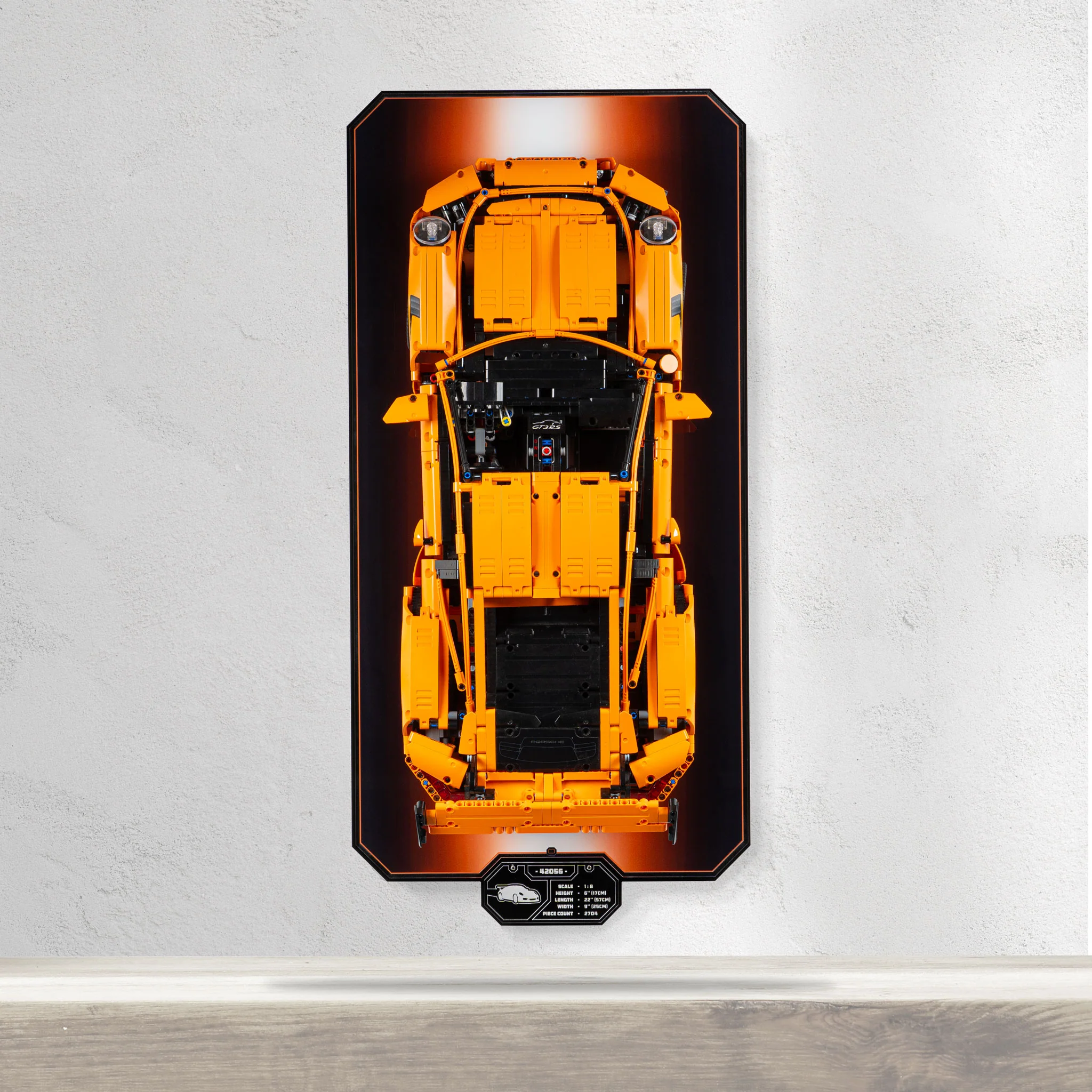 Wall Mounted Display Stand for LEGO® Technic™ Porsche 911 GT3 RS (42056) - Image 2